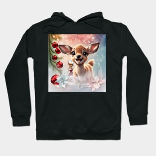 Sweet reindeer and cute elves Hoodie